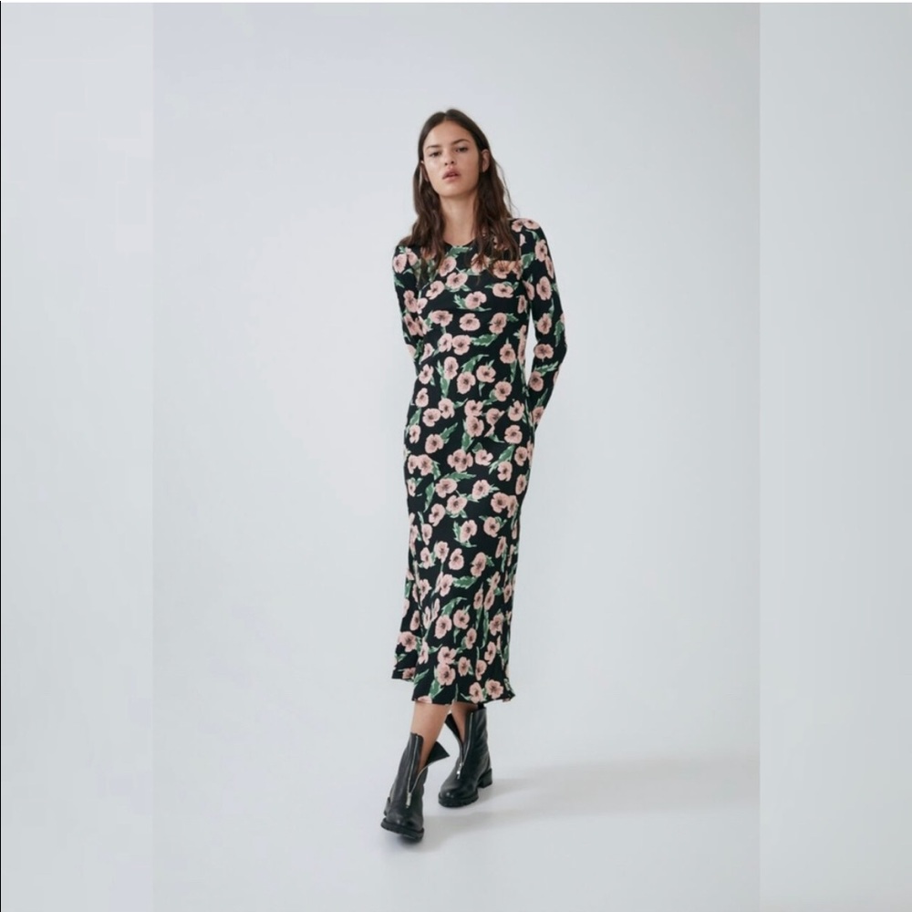 Zara Long Dress with Floral Print